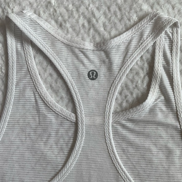 Lululemon white mesh racer tank top - Picture 4 of 6